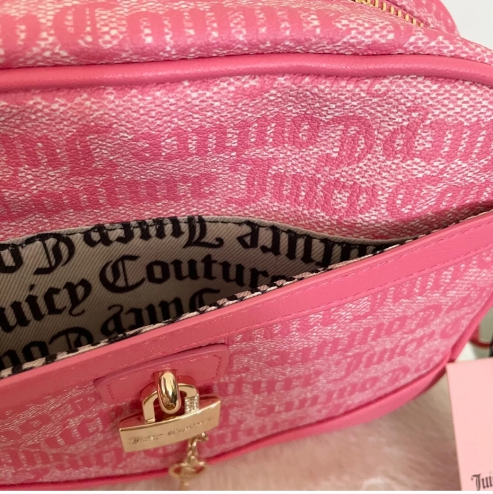 Juicy Couture Viral Eastside Westside Pink Lemonade Crossbody Bag NWT - Picture 3 of 7